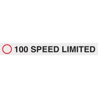 100 Speed Limited 680 x 80mm Class 2 Reflective Sign - Aluminium Plate